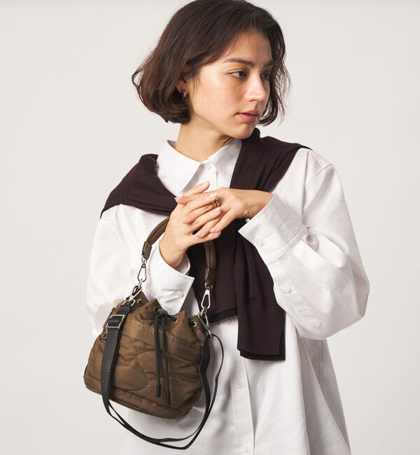 UNITED ARROWS green label relaxing「【WEB限定】＜PARTE＞キルティング ドロストバッグ ミニ / ショルダーバッグ はっ水」|ショルダー・メッセンジャー|