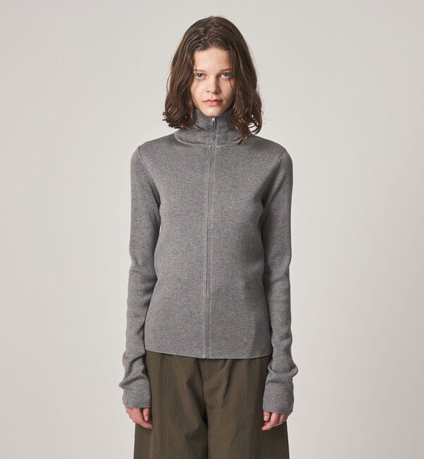 STEVEN ALAN「＜Steven Alan＞リブ ジップアップ プルオーバー」|カーディガン|