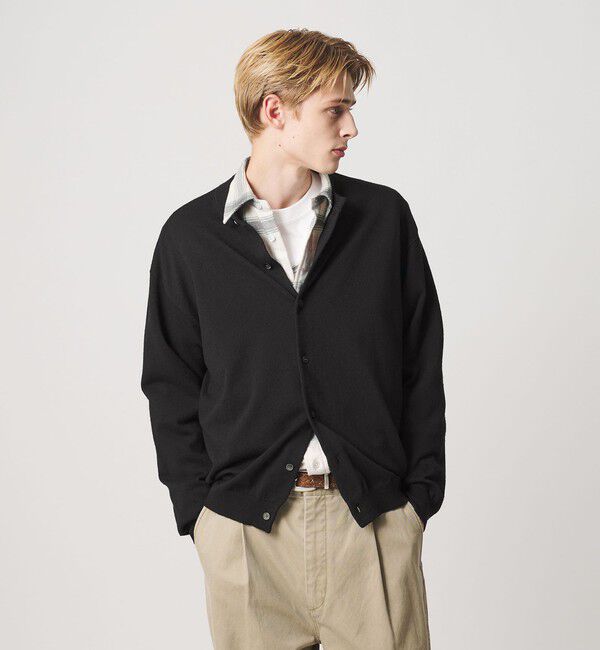 BEAUTY&YOUTH UNITED ARROWS「フェザーヤーン クルーネック カーディガン ウォッシャブル」|カーディガン|
