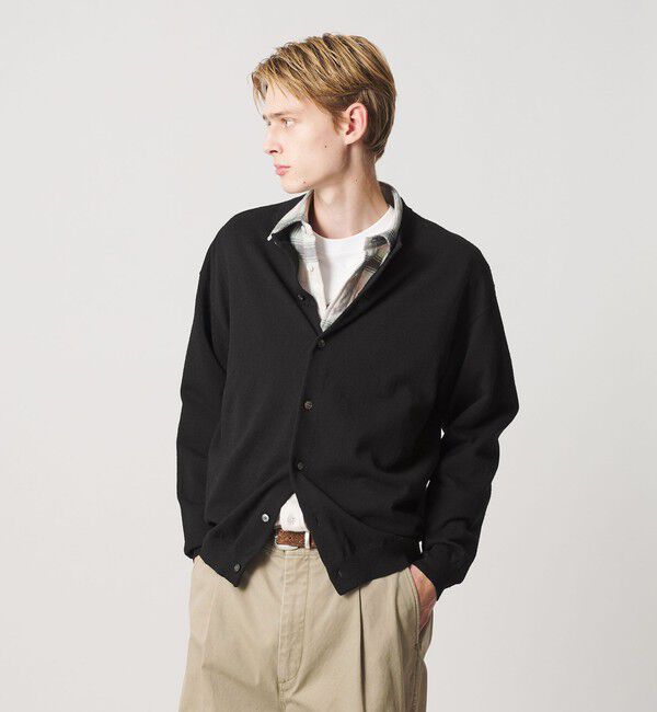 BEAUTY&YOUTH UNITED ARROWS「フェザーヤーン クルーネック カーディガン ウォッシャブル」|カーディガン|