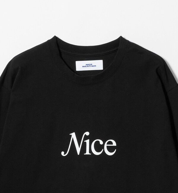 NICE WEATHER「＜NICE WEATHER＞NICE ロゴ ロング スリーブTシャツ」|Tシャツ・カットソー|