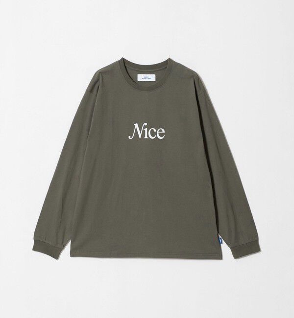 NICE WEATHER「＜NICE WEATHER＞NICE ロゴ ロング スリーブTシャツ」|Tシャツ・カットソー|DK.GRAY