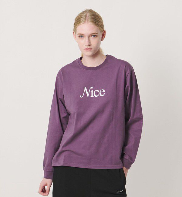 NICE WEATHER「＜NICE WEATHER＞NICE ロゴ ロング スリーブTシャツ」|Tシャツ・カットソー|