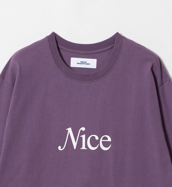 NICE WEATHER「＜NICE WEATHER＞NICE ロゴ ロング スリーブTシャツ」|Tシャツ・カットソー|
