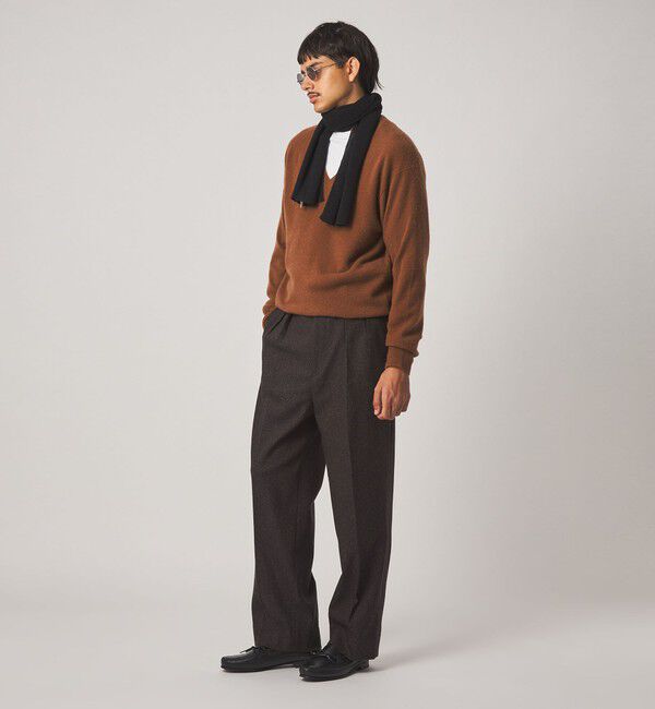 STEVEN ALAN「＜Steven Alan＞ ネップ ヘリンボーンツイード イン ツープリーツ ドレス トラウザーズ II」|スラックス|