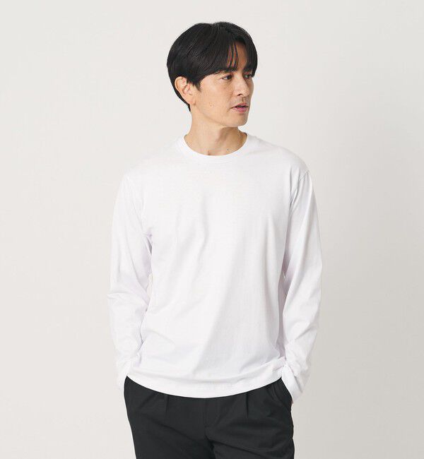 BEAUTY&YOUTH UNITED ARROWS「ハイゲージ オーガニック クルーネック カットソー 抗菌防臭」|Tシャツ・カットソー|