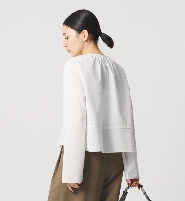 BEAUTY&YOUTH UNITED ARROWS「ソリッド＆ストライプ ラッフル シャツブラウス ウォッシャブル」|シャツ・ブラウス|