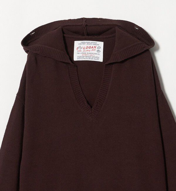 BEAUTY&YOUTH UNITED ARROWS「【別注】＜LOGAN knitting mills＞Vネック ニット フーディ」|ニット・セーター|
