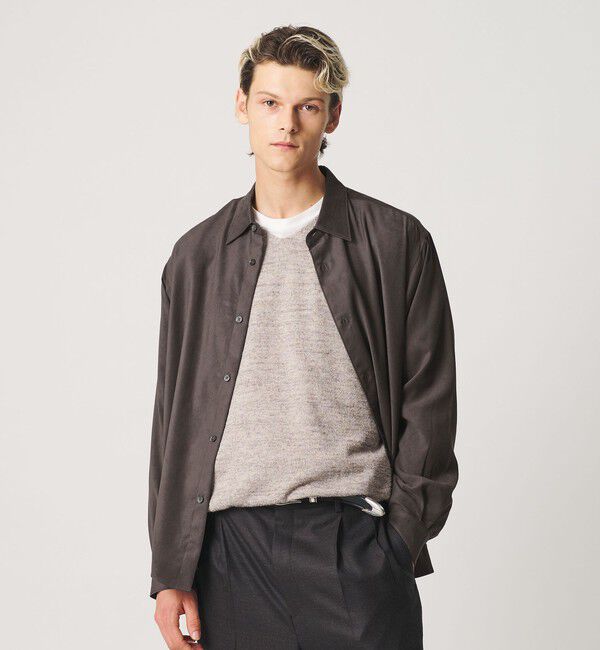 BEAUTY&YOUTH UNITED ARROWS「スエードタッチ レギュラー スクエア シャツ FORM型」|シャツ・ブラウス|