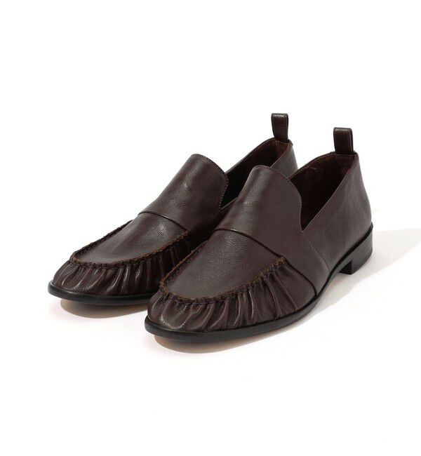 TOMORROWLAND GOODS「【別注】JVAM for GALERIE VIE ギャザースリッポン」|スリッポン|49 ダークブラウン
