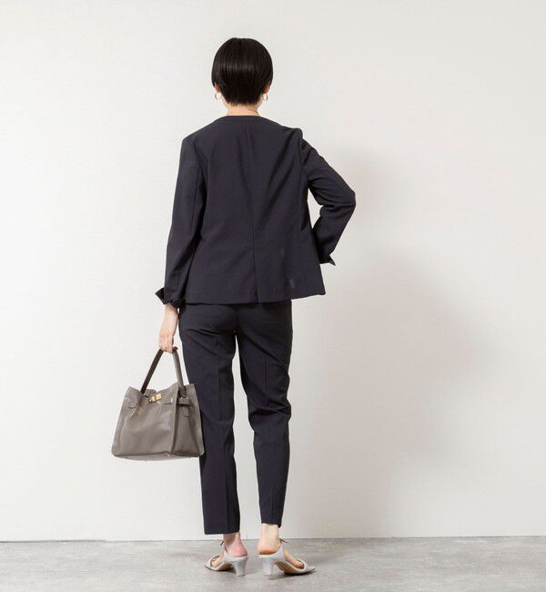 NOLLEY'S sophi「《セットアップ対応/UVカット/接触冷感》ウォッシャブルDry toro ノーカラージャケット」|ノーカラージャケット|