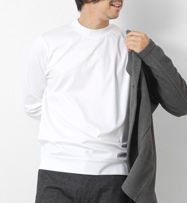 NOLLEY'S goodman「《ビジカジ対応》シルケットスムース クルーネック ドレスロンT 26AW」|Tシャツ・カットソー|ホワイト