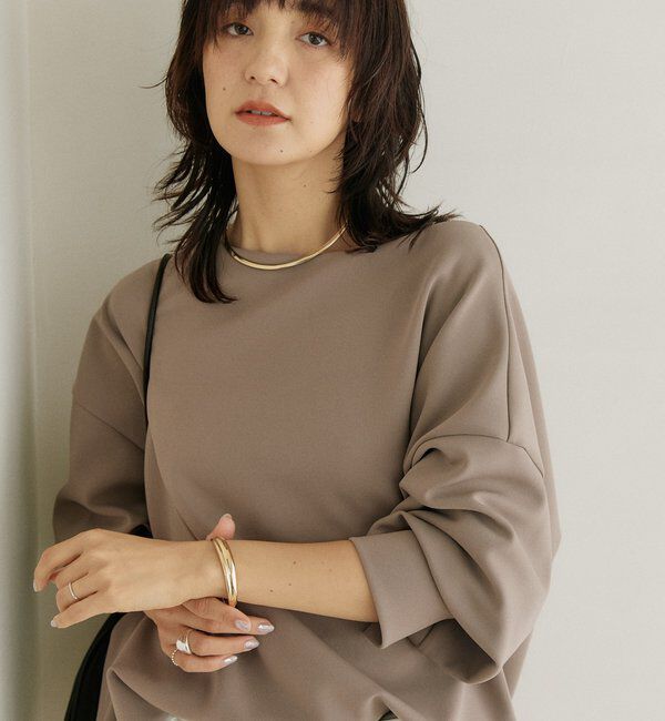  「【接触冷感/紫外線防止/防シワ】ダンボールボートネックプルオーバー」|Tシャツ・カットソー|