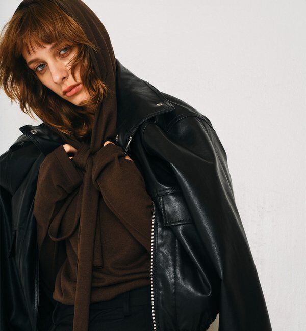  「【2026AW Debut】【UNFORM】カシミヤ混フーディボウタイニット」|ニット・セーター|