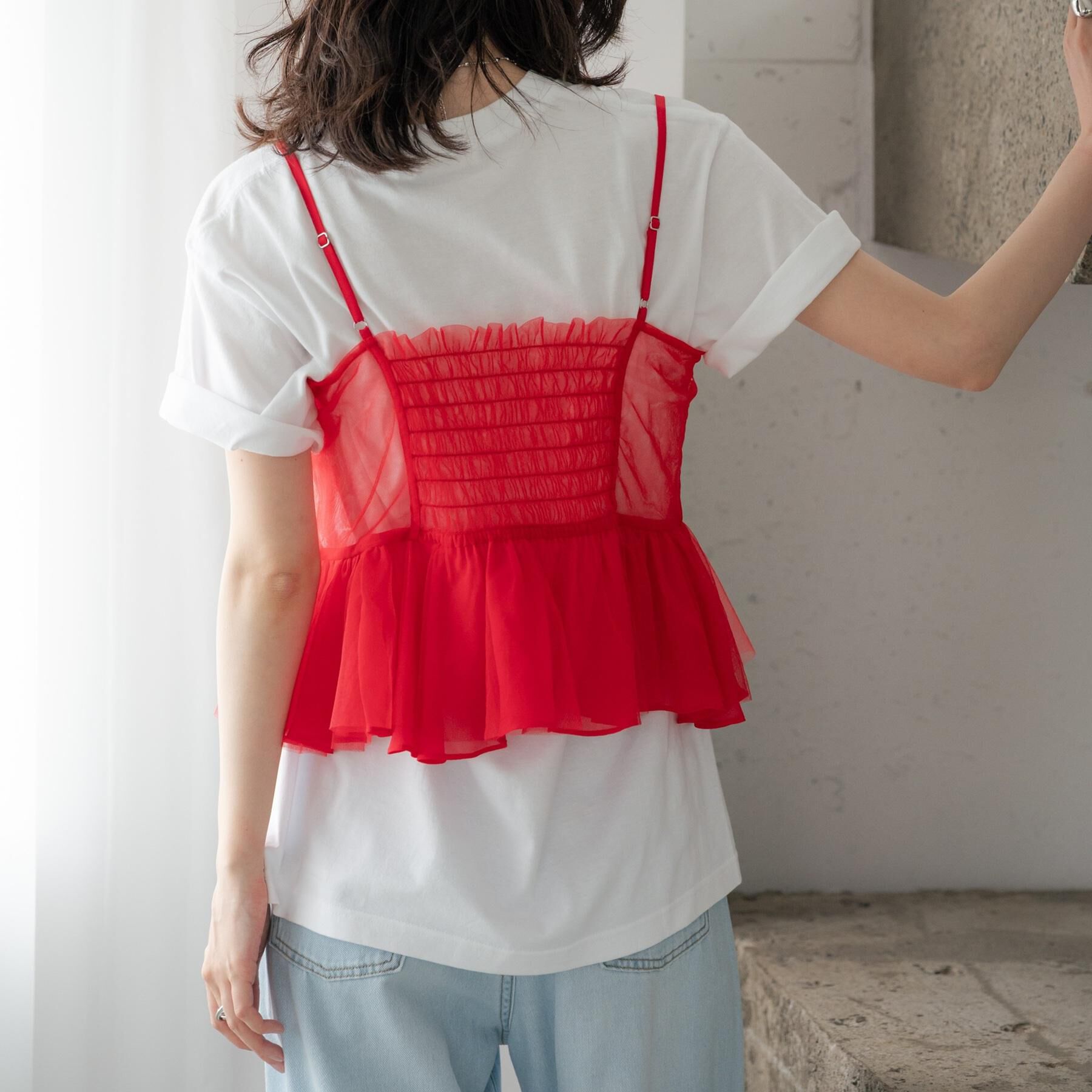 GALLEST「コルセットチュールビスチェ」|キャミソール|