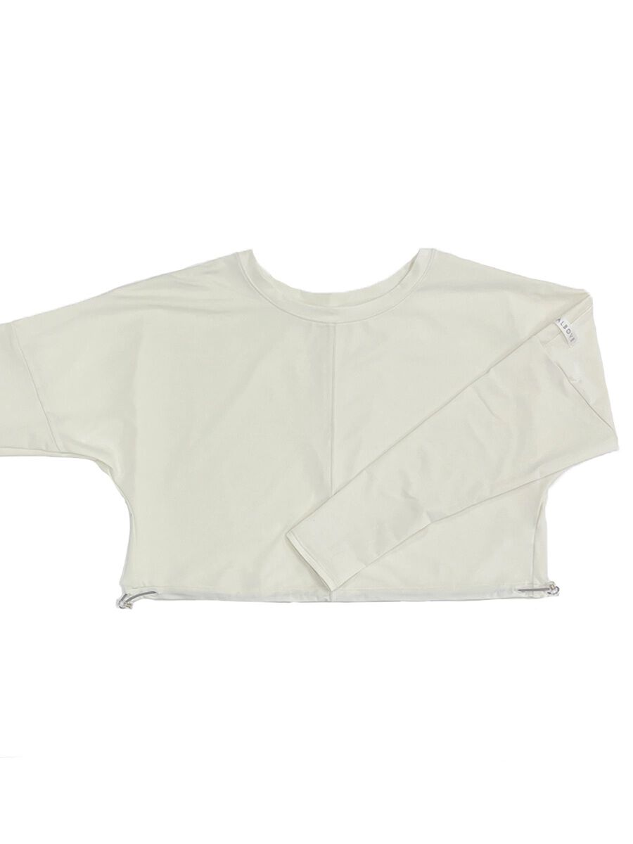 ALBOVE「【ECO BLUE】エコ素材ストレッチクロップド丈トップス」|スポーツ|オフ白