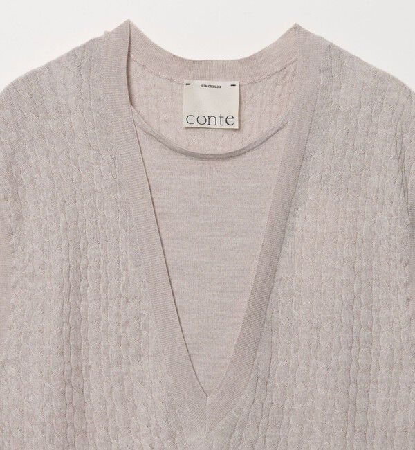 conte「＜conte＞ケーブル レイヤード ニットベスト」|ベスト・ジレ|