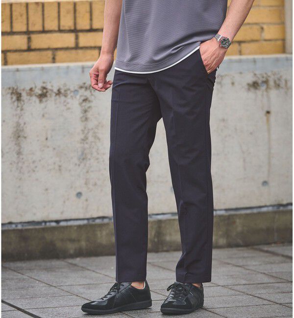 UNITED ARROWS green label relaxing「【WEB限定】JUST fit トロピカル イージー スラックス -2WAYストレッチ-」|スラックス|NAVY