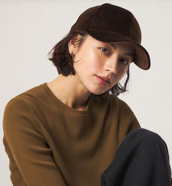 UNITED ARROWS green label relaxing「ベルベット調 キャップ UVカット」|キャップ・キャスケット|