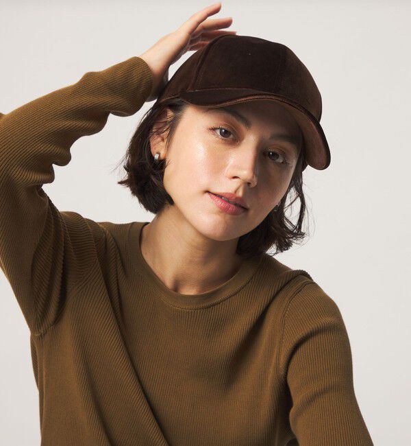 UNITED ARROWS green label relaxing「ベルベット調 キャップ UVカット」|キャップ・キャスケット|