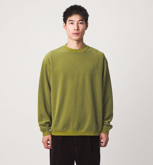 UNITED ARROWS green label relaxing「モール ジャガード クルーネック 長袖 カットソー」|Tシャツ・カットソー|