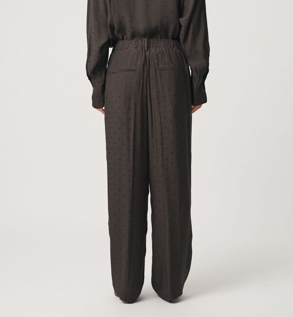 BEAUTY&YOUTH UNITED ARROWS「レーヨン ドットジャガード タック バックゴムパンツ/ダークブラウン」|その他|