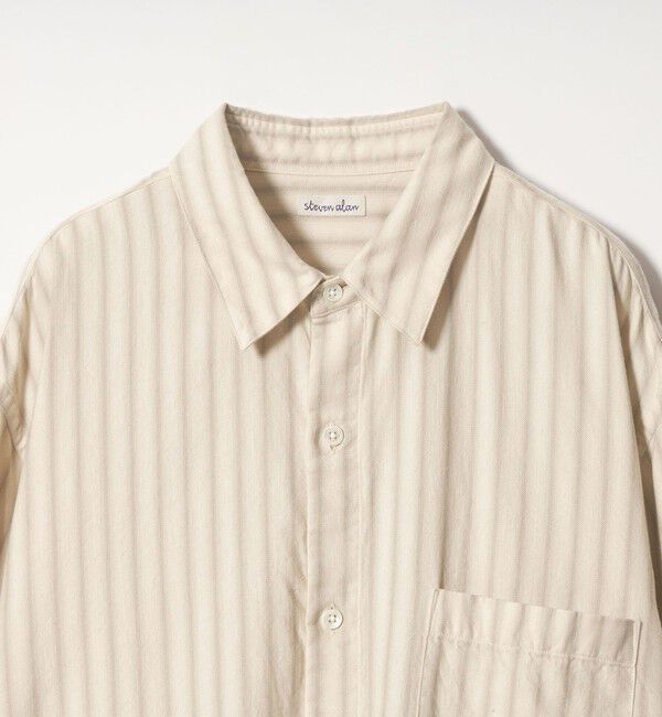 STEVEN ALAN「＜Steven Alan＞ ネル オンブレストライプ レギュラーカラー シャツ LOOSE」|シャツ・ブラウス|