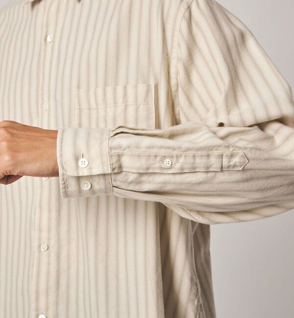 STEVEN ALAN「＜Steven Alan＞ ネル オンブレストライプ レギュラーカラー シャツ LOOSE」|シャツ・ブラウス|