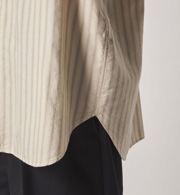 STEVEN ALAN「＜Steven Alan＞ ネル オンブレストライプ レギュラーカラー シャツ LOOSE」|シャツ・ブラウス|
