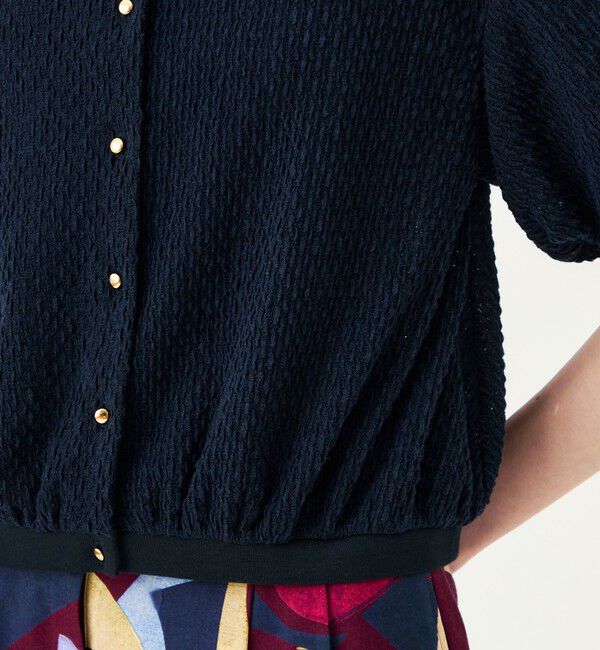 Ballsey「シアートリコット ハーフスリーブカーディガン」|カーディガン|
