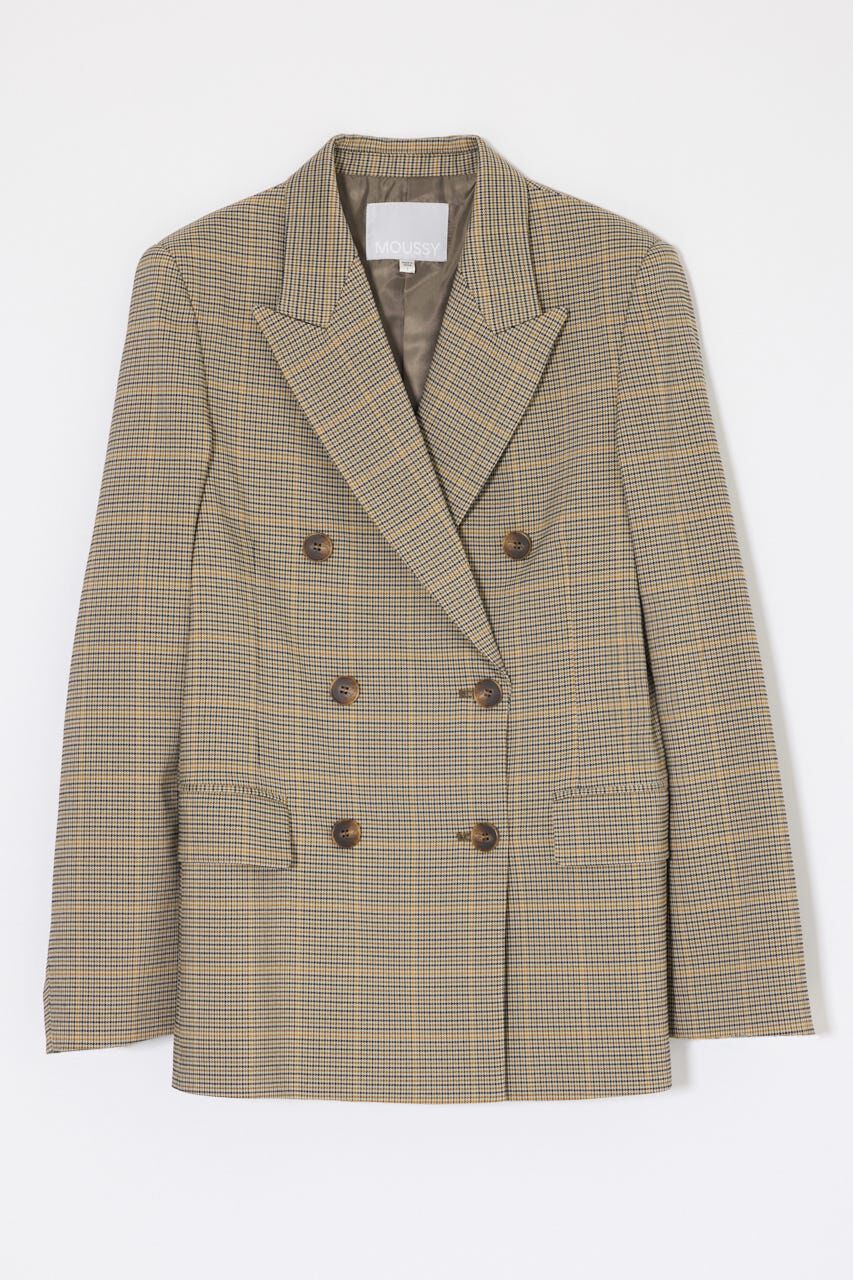 MOUSSY「DOUBLE BREASTED CHECK ジャケット」|その他|