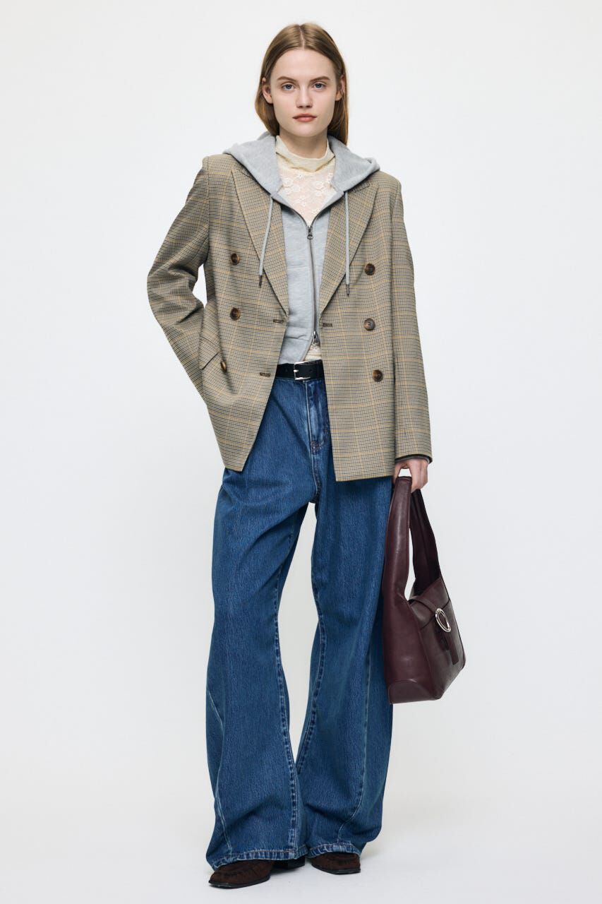 MOUSSY「DOUBLE BREASTED CHECK ジャケット」|その他|