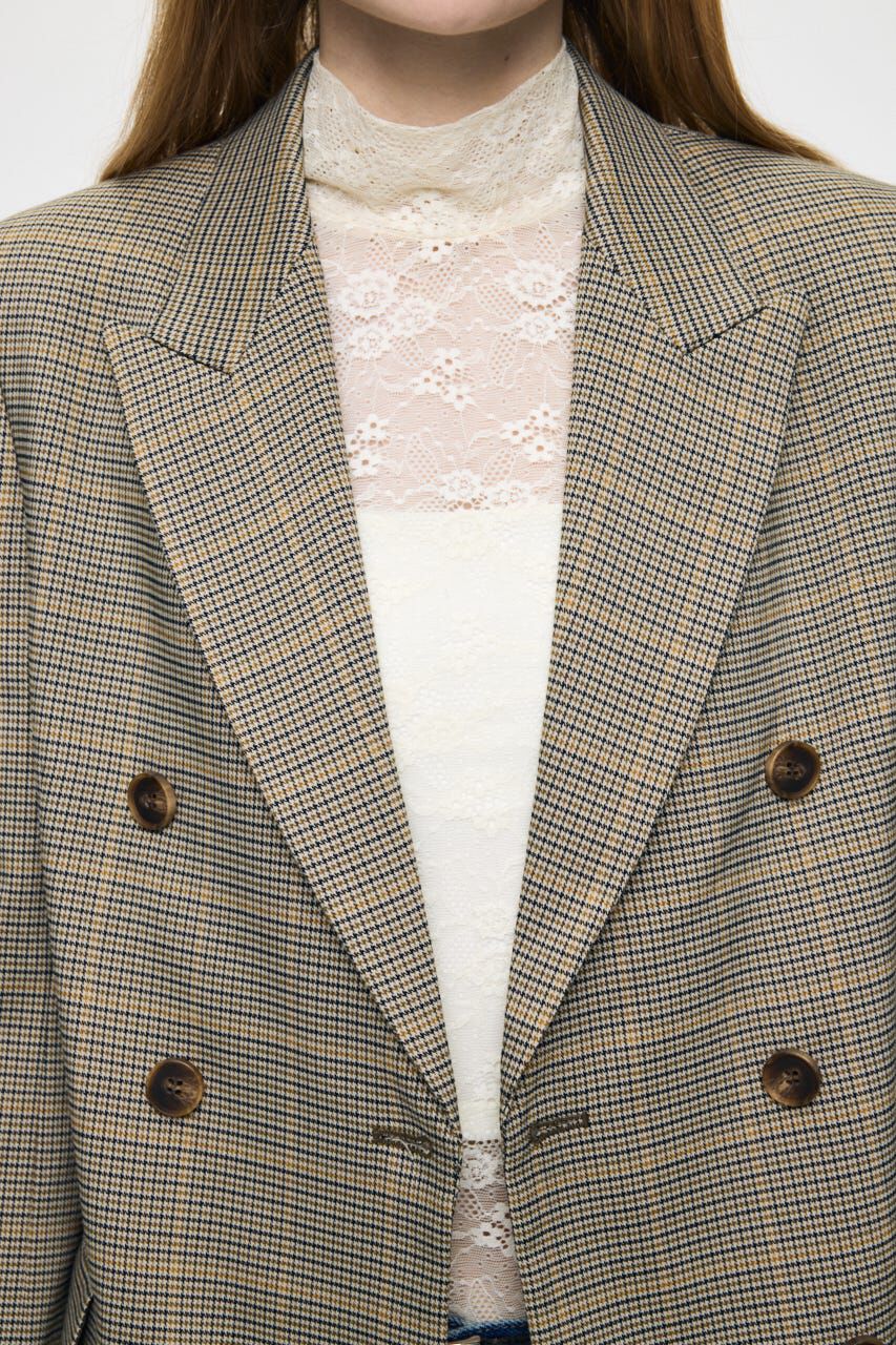 MOUSSY「DOUBLE BREASTED CHECK ジャケット」|その他|