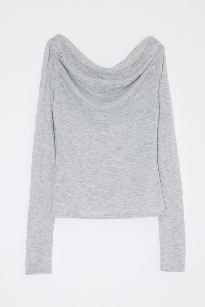MOUSSY「GATHER 3WAY KNIT トップス」|ニット・セーター|T.GRY