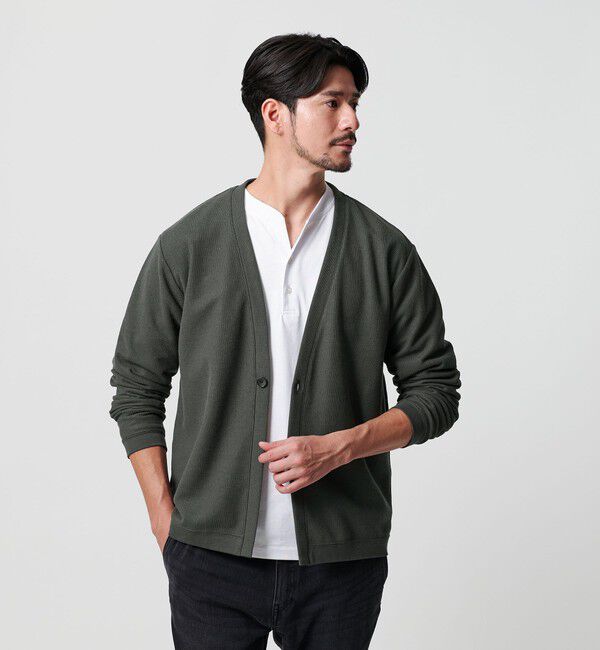 BEAUTY&YOUTH UNITED ARROWS「【WEB限定 WARDROBE SMART】エアリー カノコ  カーディガン 【抗菌・防臭】」|カーディガン|