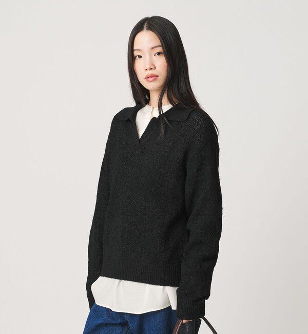 BEAUTY&YOUTH UNITED ARROWS「テープヤーン スキッパー ニットプルオーバー ウォッシャブル」|ニット・セーター|