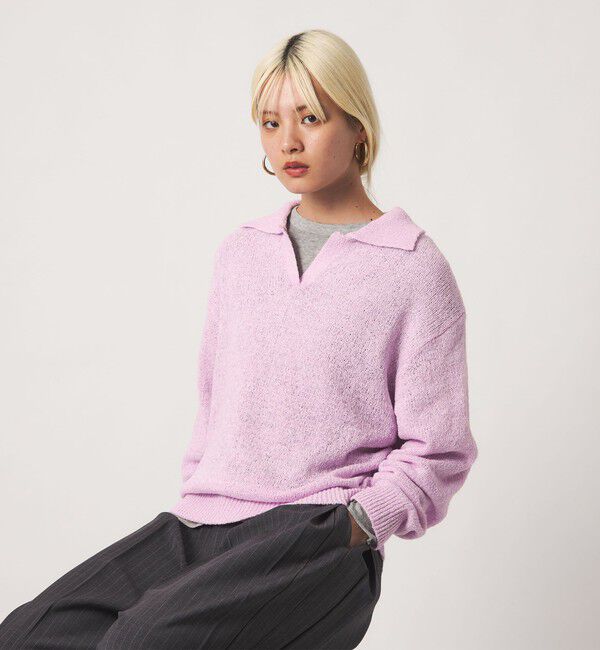 BEAUTY&YOUTH UNITED ARROWS「テープヤーン スキッパー ニットプルオーバー ウォッシャブル」|ニット・セーター|