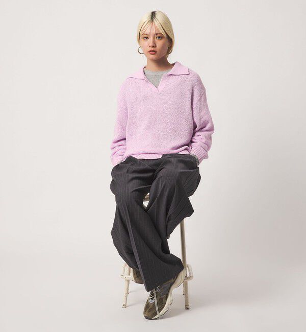BEAUTY&YOUTH UNITED ARROWS「テープヤーン スキッパー ニットプルオーバー ウォッシャブル」|ニット・セーター|
