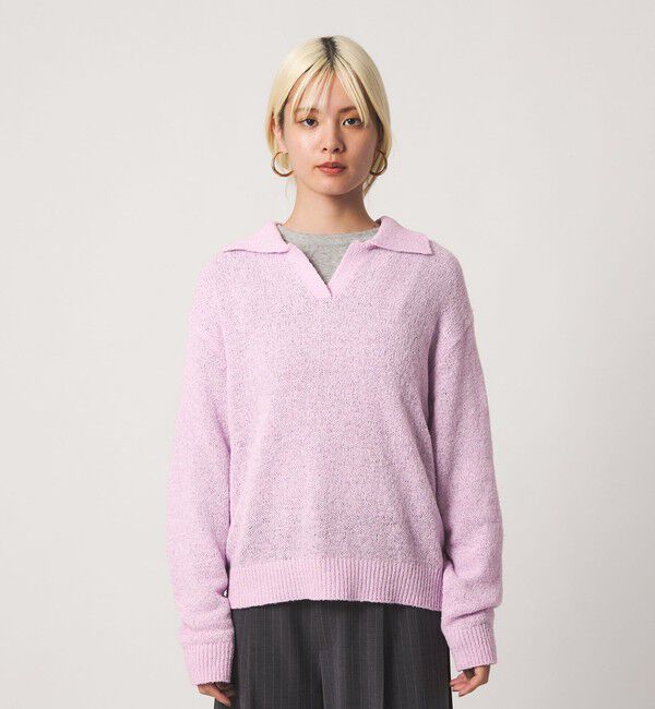 BEAUTY&YOUTH UNITED ARROWS「テープヤーン スキッパー ニットプルオーバー ウォッシャブル」|ニット・セーター|