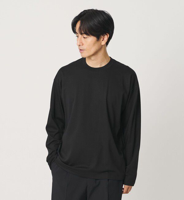 BEAUTY&YOUTH UNITED ARROWS「デオドラント プラチナ ポンチ クルーネック カットソー 抗菌防臭」|Tシャツ・カットソー|BLACK