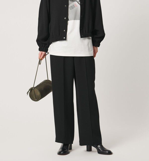 UNITED ARROWS「COMFY イージーパンツ ‐ウォッシャブル 防汚 UVカット‐」|スラックス|BLACK