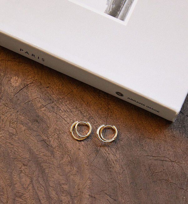 UNITED ARROWS green label relaxing「【WEB限定】ダブルライン フープピアス」|ピアス|