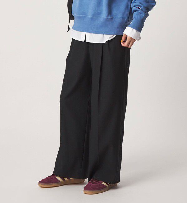 UNITED ARROWS green label relaxing「ニーハイワイドパンツ マシンウォッシャブル ストレッチ 帯電防止」|その他|