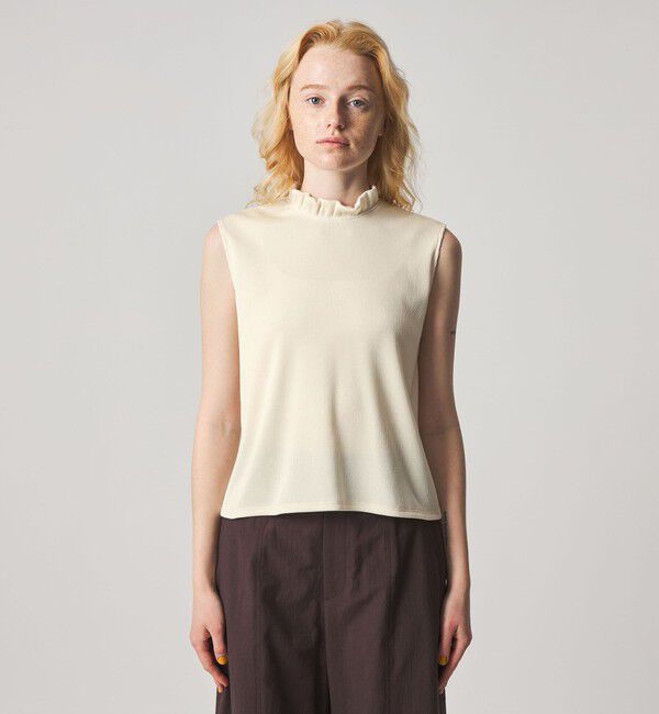 STEVEN ALAN「＜Steven Alan＞フリル ノースリーブ Tシャツ」|Tシャツ・カットソー|