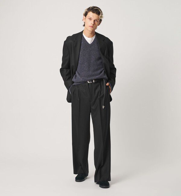 BEAUTY&YOUTH UNITED ARROWS「N/SUIT サキソニー 2プリーツ ワイド スラックス」|チノ|