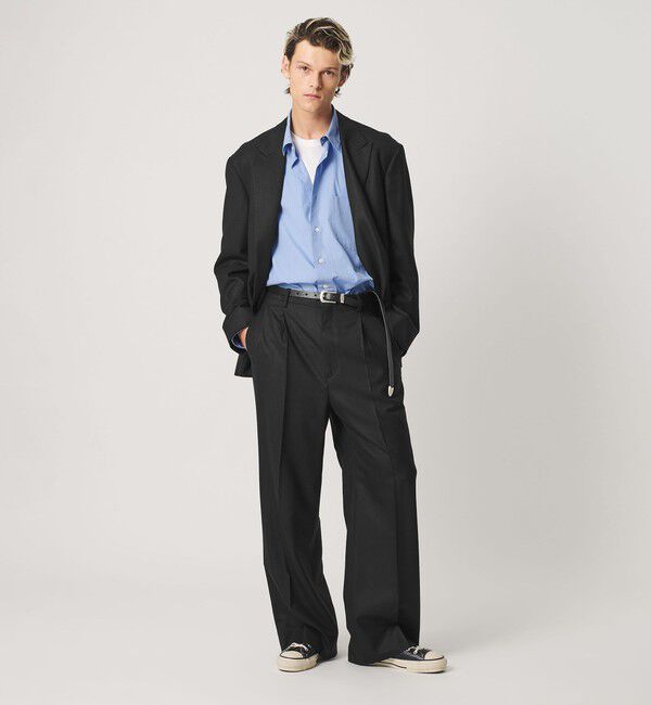 BEAUTY&YOUTH UNITED ARROWS「N/SUIT サキソニー 2プリーツ ワイド スラックス」|チノ|