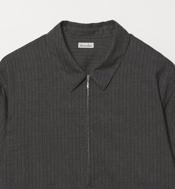 STEVEN ALAN「＜Steven Alan＞ ドレープ ピーチストライプ ジップ プルオーバー」|シャツ・ブラウス|