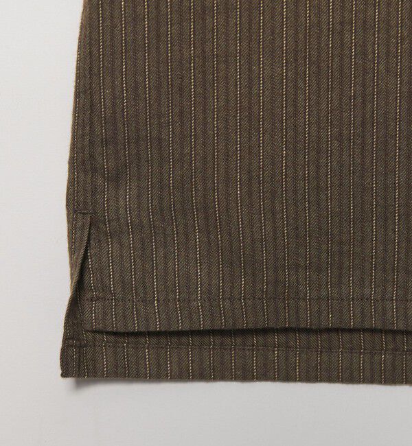 STEVEN ALAN「＜Steven Alan＞ ドレープ ピーチストライプ ジップ プルオーバー」|シャツ・ブラウス|