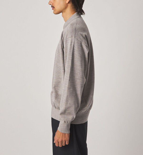 STEVEN ALAN「＜Steven Alan＞ メランジ ウール オープン ニット 2B ポロシャツ」|ニット・セーター|
