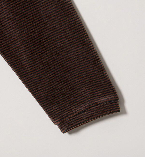 STEVEN ALAN「＜Steven Alan＞ ベロア ボーダー クルーネック Ｔシャツ」|Tシャツ・カットソー|